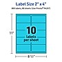 Avery Laser/Inkjet Multipurpose Rectangle Labels, 2" x 4", Bright Blue, 800 Labels/Box (94207)~#|#~958E5D4D-40DF-4B0C-A2FD72E0F38C8E0D_sc7
