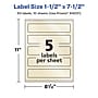 Avery Pearlized Ivory Rectangle Multipurpose Labels, 1.5" x 7.5", Ivory, 50/Pack (94231)~#|#~959808D0-97F3-4CC2-A2D781D8CE953F61_sc7