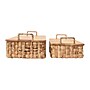 Household Essentials Woven Storage Wicker Basket with Handles, Natural, 2/Set (ML-6650)~#|#~95982E6B-33FB-4D02-9221E4A2AE35CFCF_sc7