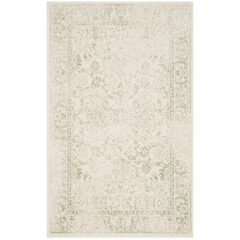 Safavieh Adirondack Collection 3' x 5' Rectangle Area Rug, Machine Made, Ivory/Sage (ADR109V-3) image 1
