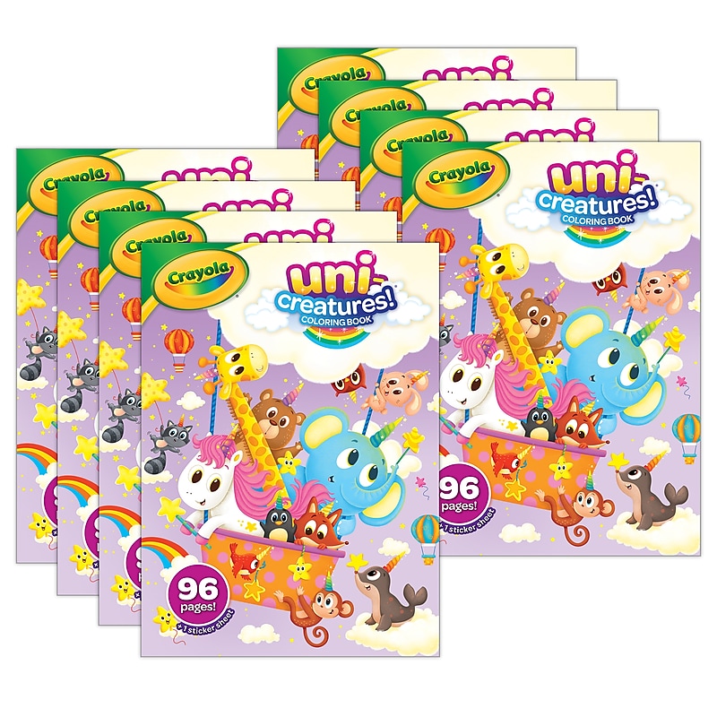 Crayola Uni-Creatures Coloring Book, 96 Pages, 8/Bundle (BIN042638-8) image 1
