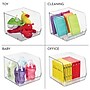 iDESIGN Small Stackable Plastic Storage Bin, Clear (40216)~#|#~95A30C4B-49DE-45F0-962C5BD9575312B3_sc7
