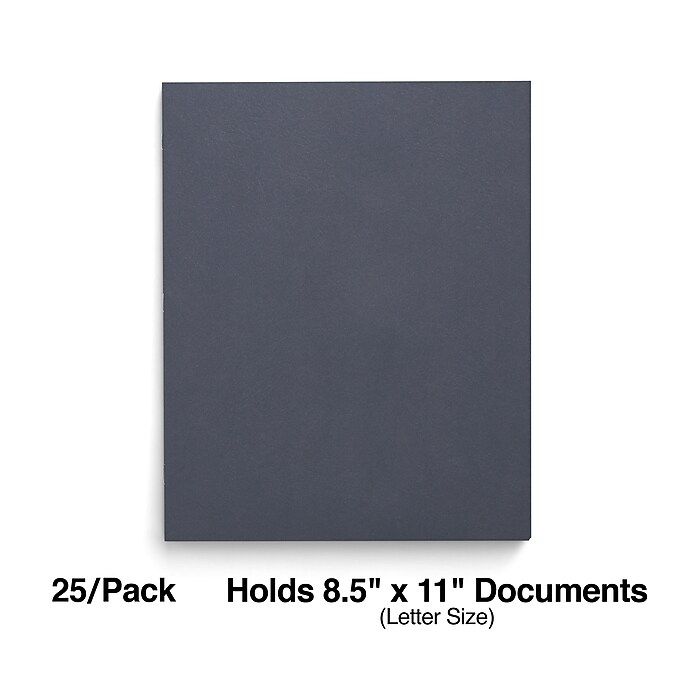 Staples Smooth 2-Pocket Paper Folder, Navy, 25/Box (27539-CC