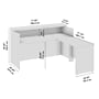 Bush Business Furniture Arrive 72"W L Shaped Reception Desk with Shelf, Storm Gray (ARV006SG)~#|#~95A6AAF0-07AD-45D4-A363B3649B437817_sc7