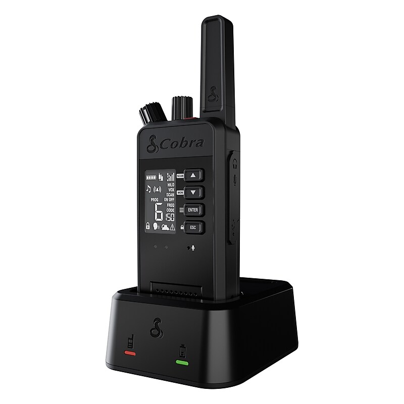 Cobra Performa 450 2-Way Handheld Business Radio with LCD Screen, Black (0190016-1) image 1