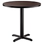 NPS CT Series 36" Round 30" Height Cafe Table, X Base, Black Frame/Mahogany Top (CT13636XDPBTMMY)~#|#~95B24A40-9E7E-4586-A32EED6372C30361_sc7