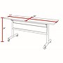 Regency Kobe 72"W x 30"D Foldable Training Room Table, Laminate, With Wheels, Ash Grey (MKFTM7230AG)~#|#~95B2FFC2-F805-4B9E-8DA5580FC8C67ECD_sc7