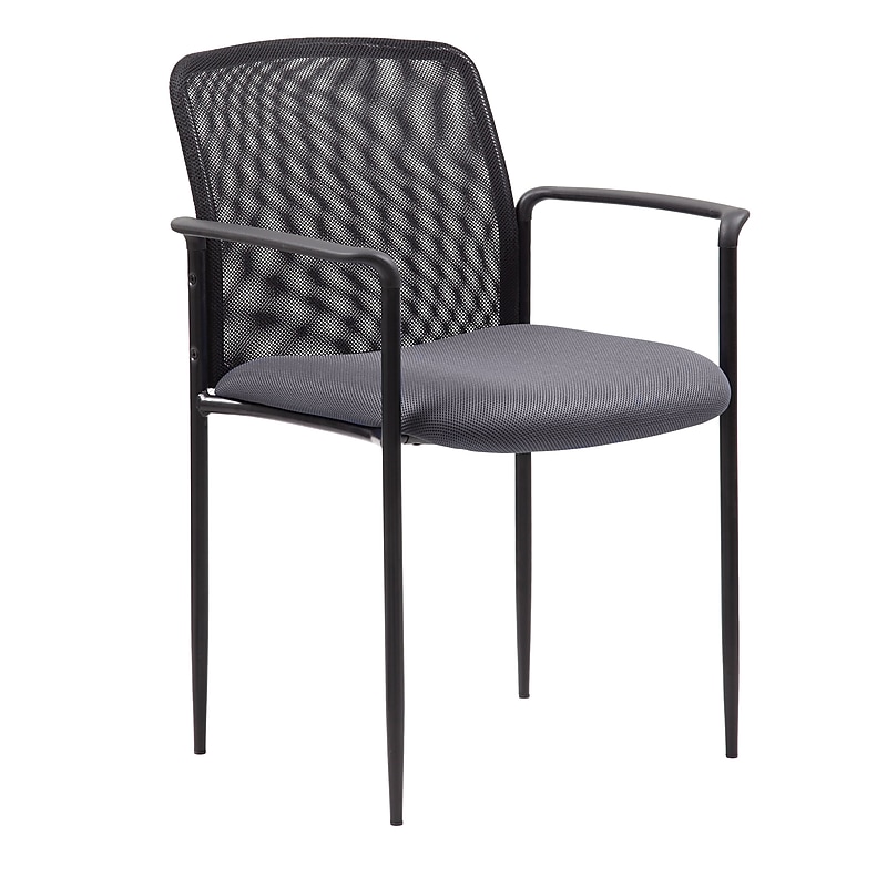 Boss Stackable Mesh Guest Chair, Grey (B6909-GY) image 1