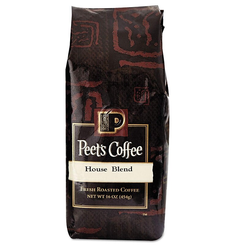 Peet's Coffee House Blend Ground Coffee, Dark Roast, 16 oz. (PEE501619) image 1