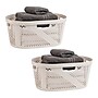 Mind Reader 10.57-Gallon Laundry Basket with Handles, Plastic, Ivory, 2/Set (2HHAMP40-IVO)~#|#~95B7E08E-E812-4FBD-97910DA32E4C6D90_sc7