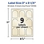 Avery Pearlized Ivory Decorative Edge Multipurpose Labels, 3" x 2.25", Ivory, 90/Pack (94126)~#|#~95B7F4E4-612D-4253-BAED2824836C5C82_sc7