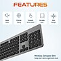 Delton K100 Wireless Keyboard and Optical Mouse Combo, Silver (DKMK100-WB)~#|#~95BC453C-9556-42DA-A1A8E04351AA817D_sc7
