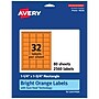 Avery Laser/Inkjet Multipurpose Rectangle Labels, 1.25" x 1.75", Bright Orange, 2560/Box (94226)~#|#~95BCABF8-63EB-4FBA-8BAA6E3D49AF1195_sc7
