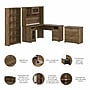 Bush Furniture Cabot 60"W L Shaped Computer Desk with Hutch, File Cabinet and Bookcase, Reclaimed Pine (CAB010RCP)~#|#~95BE5D1F-1B53-47EC-B5A81CB19C2CDBB0_sc7