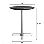 Flash Furniture TopGuard 24" Round Wood  Restaurant Dining Table and Base, Black Faux Marble/Silver Base (STRD24BMAT2222S)~#|#~95C56A79-AF04-429E-91925353A06F2032_sc7