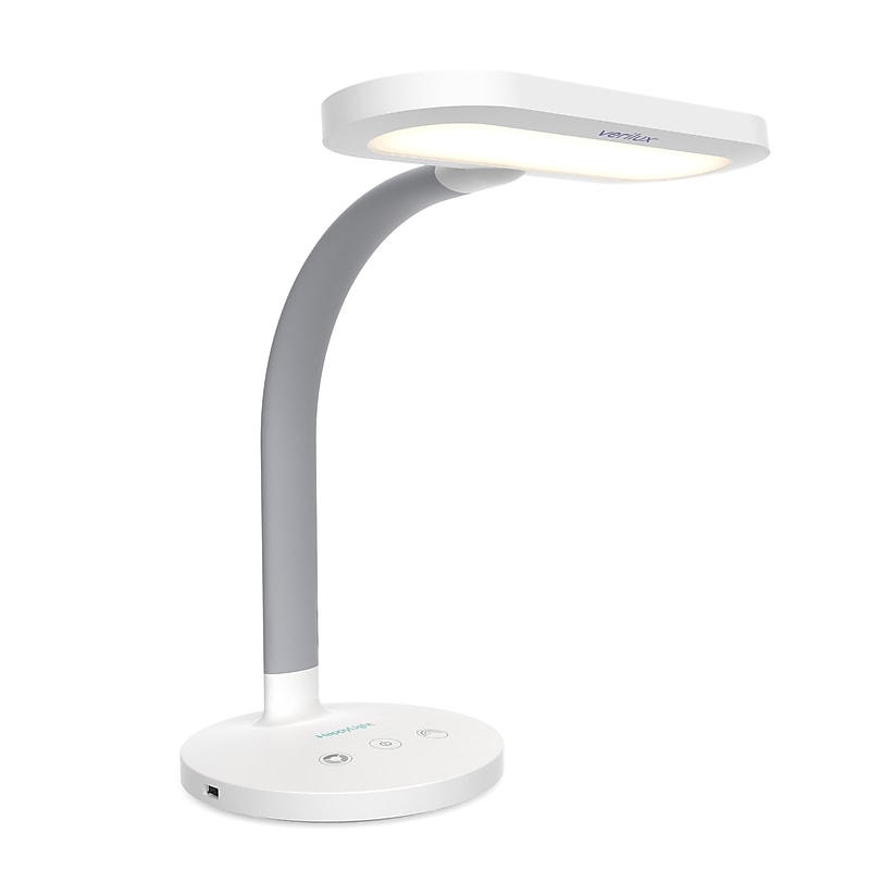 Verilux HappyLight Duo 2-in-1 Light Therapy & Desk Lamp, White (VT37WW1) image 1