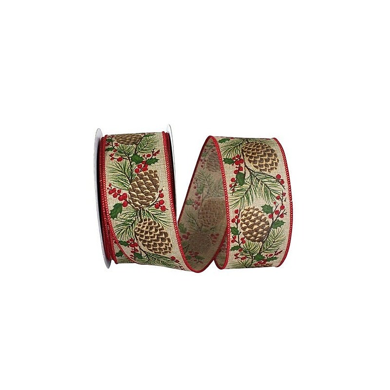 JAM Paper Ribbon, Burlap/Red (52640348538) image 1
