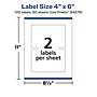 Avery Laser/Inkjet Rectangle Multipurpose Labels, 4" x 6", White, 100 Labels/Box (94278)~#|#~95D04998-6E45-4AE4-89FDC5D13F032D71_sc7