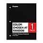 Staples® 1-Subject Notebook, 8.5" x 11", College Ruled, 80 Sheets, Color chosen at random (27628/54896)~#|#~95D5479A-E78D-4FA6-80D0205F901D331A_sc7