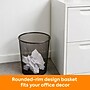 Staples Indoor Trash Can Without Lid, Black Steel Mesh, 4.5 Gal. (56903)~#|#~95DB3DBD-CF69-4208-951A269682787439_sc7