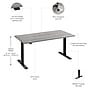 Bush Business Furniture Move 60 Series 60"W Electric Height Adjustable Standing Desk, Platinum Gray/Black (M6S6030PGBK)~#|#~95DD846C-7528-4548-9D637217C00D20E3_sc7