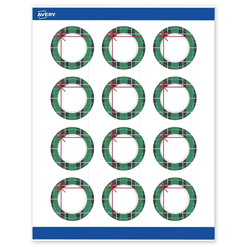 Avery Circle Multipurpose Labels, 2" Dia., White, 120/Pack (19479370410) image 1