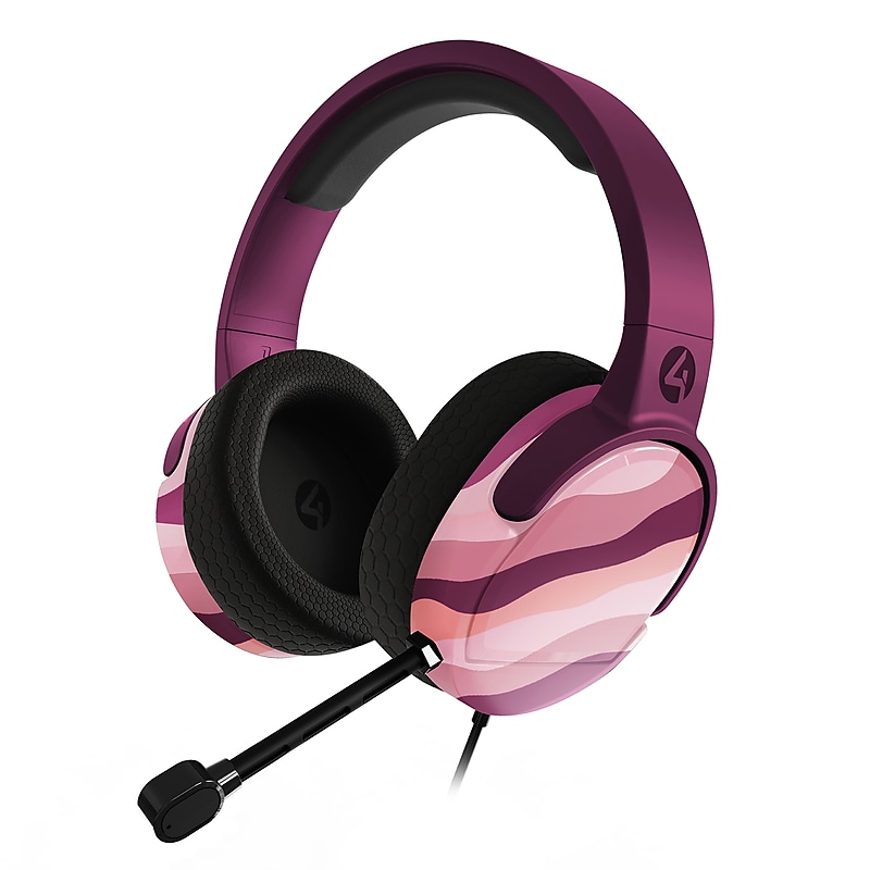 4Gamers Panther Stereo Gaming Over-the-Ear Headset, 3.5mm, Pink (XP-PANTHER-WB-4G) image 1