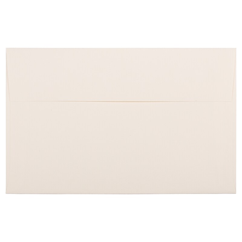 JAM Paper A10 Booklet Envelope 6" x 9 1/2", Natural White Linen, 100/Pack (900789414d) image 1