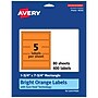 Avery Laser/Inkjet Multipurpose Rectangle Labels, 1.75" x 7.75", Bright Orange, 400/Box (94232)~#|#~95EA062A-6963-4B05-88E9AA46E44FF791_sc7