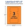 Avery Rectangle Multipurpose Labels, 2.5" x 5", Bright Orange, 120/Pack (94246)~#|#~95EF9263-B119-4B93-A2724B6BA1681E2F_sc7
