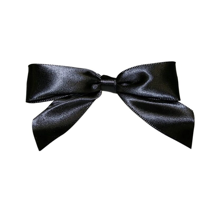 JAM Paper Satin Bows, Black, 100/Pack (52640349217) image 1