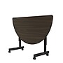Correll Econoline 48"W x 24"D Adjustable Foldable Training Room Table, Laminate, With Wheels, Walnut (FTM2448TFHR01)~#|#~95F26737-98B0-4471-85C4E4DF3BF16D44_sc7