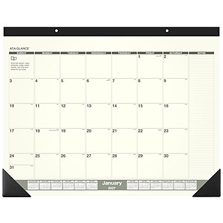 AT-A-GLANCE Desk Pad Calendar 2017, Monthly, Ruled, 21-3/4 X