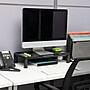 Mind Reader Monitor Stand Desktop Organizer, Plastic, 2/Pack, Black~#|#~95F32958-614F-41D6-813F11263A145F7F_sc7