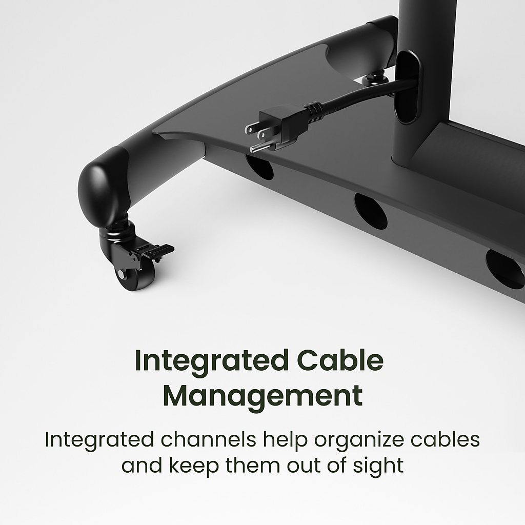 Integrated cable management feature with channels