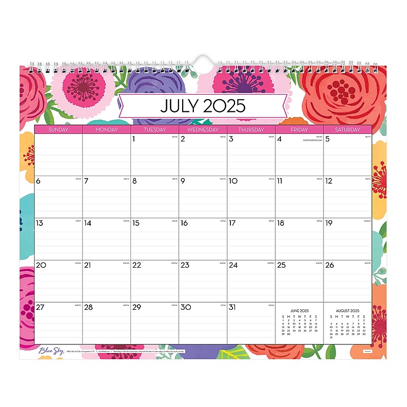 2025-2026 Blue Sky Mahalo 12" x 15" Academic Monthly Desk Pad Calendar (156554-A26) image 1