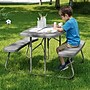 Flash Furniture Paige Rectangular Folding Kids Picnic Table and Benches, 32.625" x  37.5", Gray (RBEBB2432FD2GY)~#|#~95F92E67-A779-4CB8-84977E9293014D9C_sc7