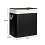 Household Essentials 39-Gallon 2-Section Hamper with Lid, Bamboo, Black (HE1225)~#|#~95FB81B0-7595-4238-8A3CD16EF620BE8B_sc7