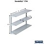 Triton Products Wall Mount Shelving Unit with 3 Epoxy Coated Steel Shelves (1794)~#|#~95FFE5D9-494B-4136-8AD9845FFF60323C_sc7