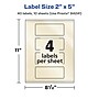 Avery Pearlized Ivory Rectangle Multipurpose Labels, 2" x 5", Ivory, 40/Pack (94241)~#|#~960324AA-385F-422E-87908945C93813B7_sc7