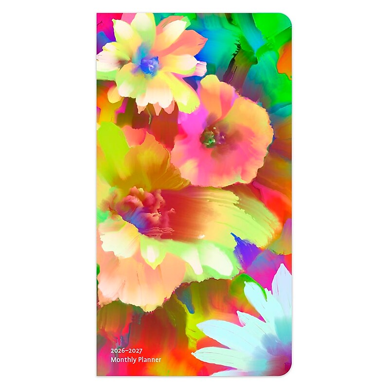 2026-2027 BrownTrout Floral Fireworks 3.5" x 6.5" Monthly Planner (9798330703241) image 1