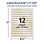 Avery Pearlized Ivory Rectangle Multipurpose Labels, 5/8" x 7-1/2", Ivory, 300/Pack (94119)~#|#~960A6F4E-63B3-41A4-9ED1A0CD819D51CD_sc7