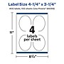 Avery Laser/Inkjet Multipurpose Oval Labels, 3.25" Dia, Glossy White, 400/Box (94059)~#|#~960D731F-C55E-48DF-949E3CCD880E76CD_sc7