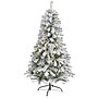 Nearly Natural 5-ft Flocked Rock Springs Spruce Artificial Christmas Tree with 150 Clear LED Lights (T1751)~#|#~96176543-A00C-4A15-823BF57E031D5542_sc7