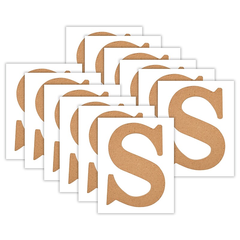 Plaid MDF Letters, 5", Brown Oxide, 12/Pack (PDE63572-12) image 1