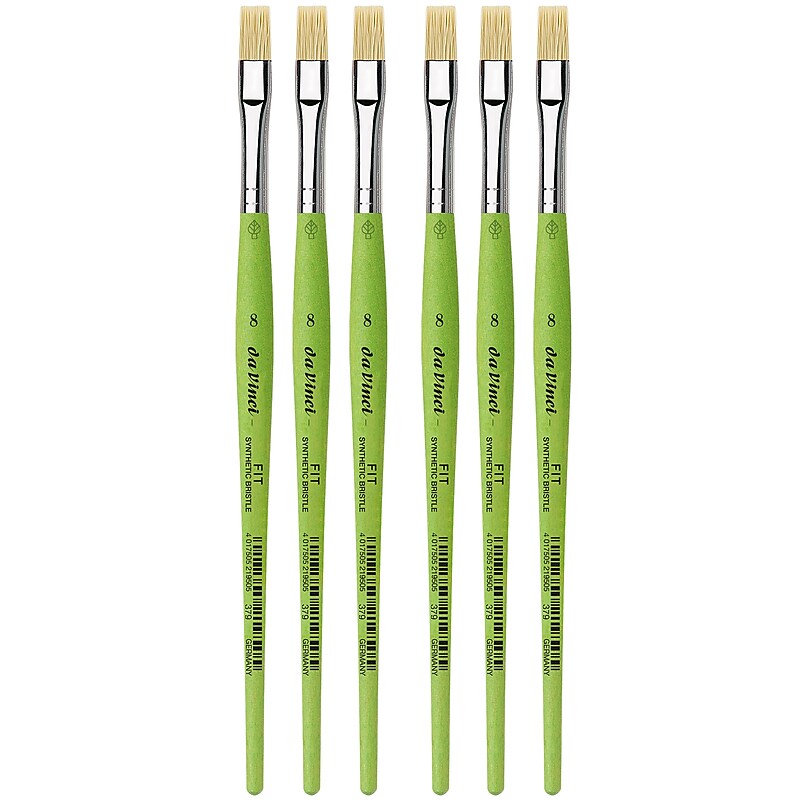 da Vinci FIT Synthetics Oil and Acrylic Synthetic Student Flat Brush, 6 /Pack (DVXVA3798-6) image 1