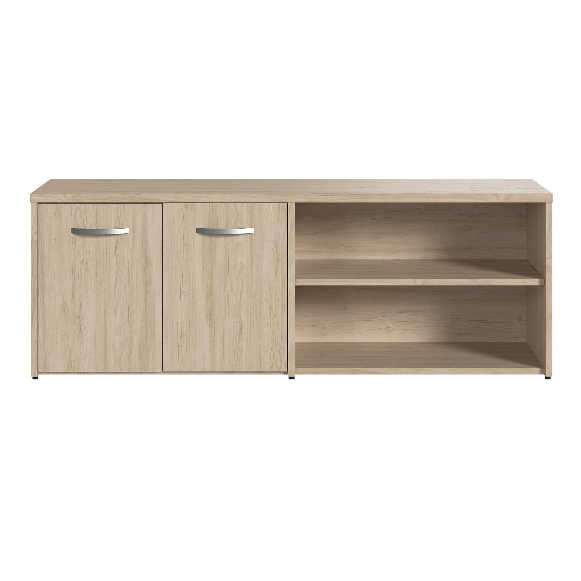 Bush Business Furniture Studio C Low Storage Cabinet with Doors and Shelves, Natural Elm (SCS160NE) Sansujyuku sansujyuku.com
