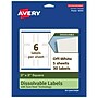 Avery Dissolvable Square Multipurpose Labels, 3" x 3", Off-white, 30/Pack (94101)~#|#~9628234E-0F2B-4267-9FF8ED52F5E7D55F_sc7