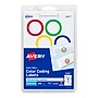 Avery Easy Peel Laser/Inkjet Color-Coding Labels, 4" x 6" Sheets, 1-1/4" Dia, Assorted Colors, 400 Labels/Pack (5407)~#|#~96381395-E1BD-4ED8-A3FA90D9D2A5086F_sc7