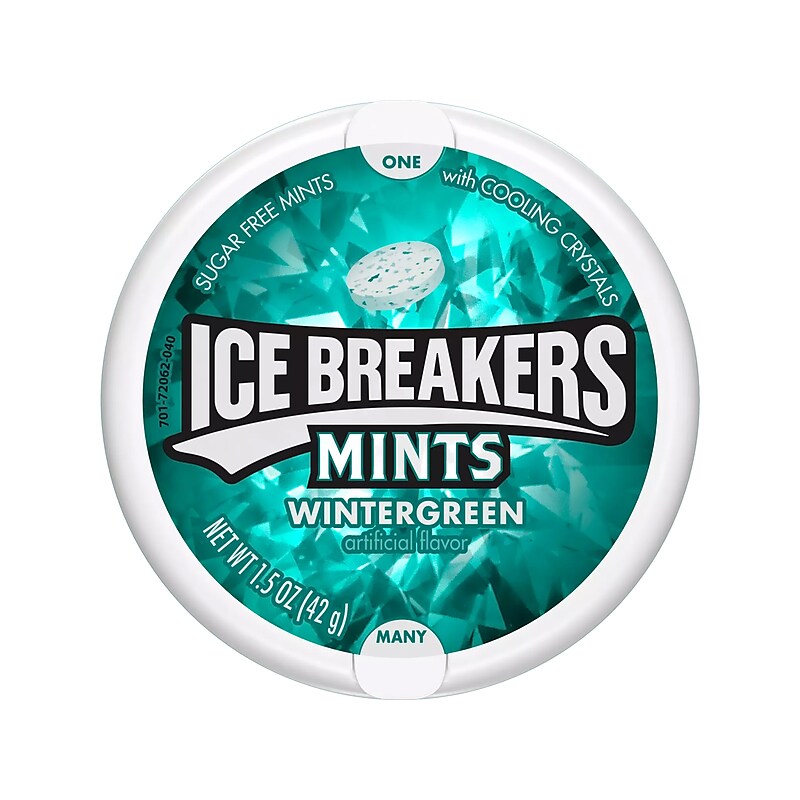 Ice Breakers Sugar Free Wintergreen Mints, 1.5 oz. (72062) image 1